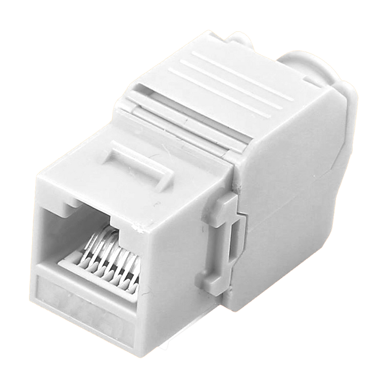 Conector de cabo UTP - Saída RJ45 compatível com a categoria 5E, fácil instalação sem ferramentas, baixa perda de sinal. 