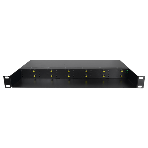 Metal Chassis - For Racking Up to: 12 Media Converters Dual Power Supply 1U 19" 