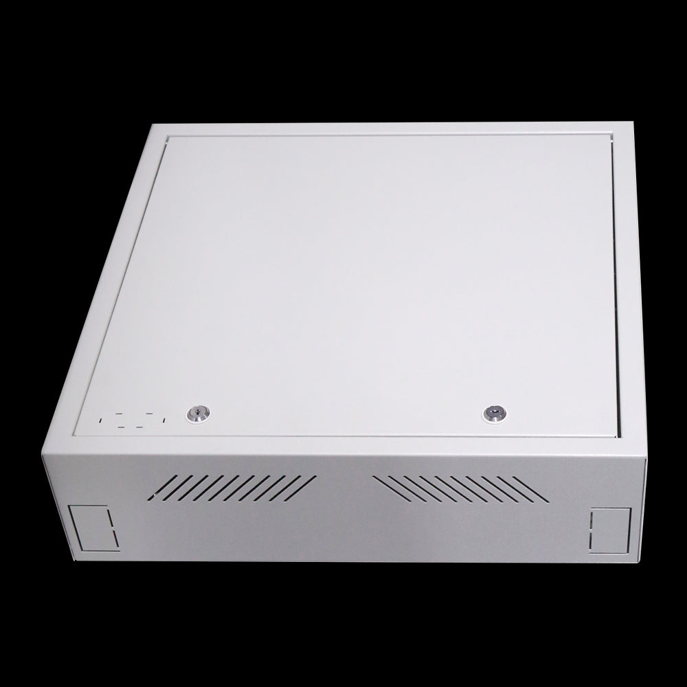 Caja de Seguridad - Especial Para Instalación en Pared Formato Vertical 2 Llaves y Cerraduras Iguales Entradas Laterales