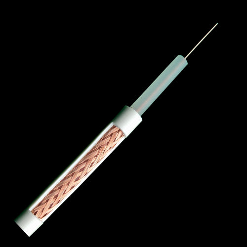 Cable Coaxial Micro Rg59 - Vídeo Rollo de 100 Metros Cubierta Color Blanco Diámetro Exterior 3.5 mm Bajas Pérdidas