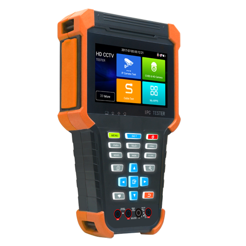Multifunctional CCTV Tester - Supports HDTVI, HDCVI, AHD, CVBS and IP Cameras, 4K, 4" Color LCD Screen 