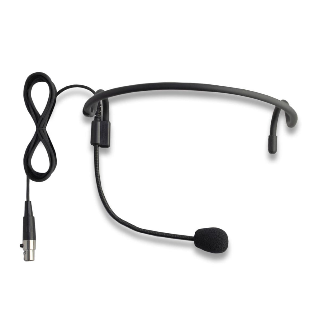 Microfone de auscultadores com conector Mini Cannon/XLR de 4 pinos 