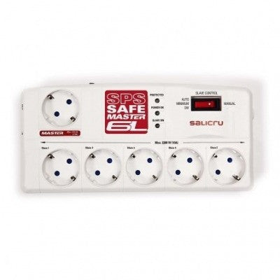 Regleta con Interruptor Salicru Safe Master/ 5 Tomas de Corriente/ 1 2 Usb/ Blanca Sais