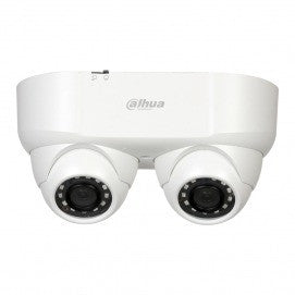 Domo HDCVI 2M com Lente Dupla DN ICR WDR Starlight Ir30m 0lux 3.6mm IP67 para Transmissão de Áudio