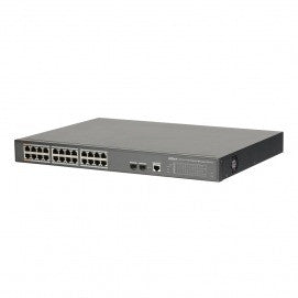 PoE Switch 24 ports 10/100/1000 + 2 Uplink Gigabit SFP 360W 802.3at 2 Manageable Layer 2