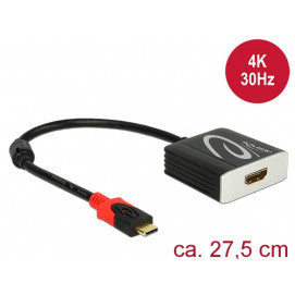 Adaptador USB Tipo-C Macho para HDMI Fêmea (Modo Alternativo DP) 4K 30Hz 3.1 Tipo-C