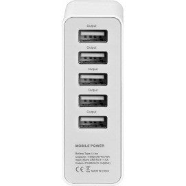 Powerbank with 5 USB outputs of 11,000 mAh