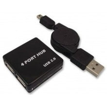 Hub USB 2.0 de 4 portas com cabo retrátil