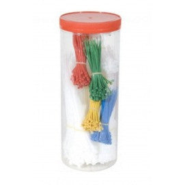 Set of 850 Cable Ties 100 to 280 mm, in Different Colors