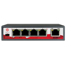 Switch PoE Safire - 4 Puertos + 1 Uplink Rj45 Velocidad 10/100 Mbps Potencia 30 W por Puerto Máxima Total 65 Norma Ieee802.3at