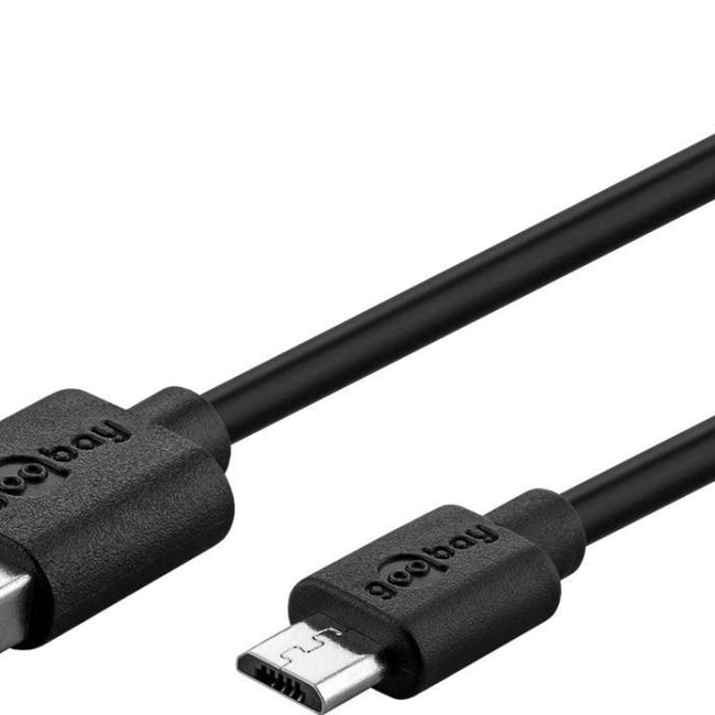 1m Black Micro USB Charging and Sync Cable