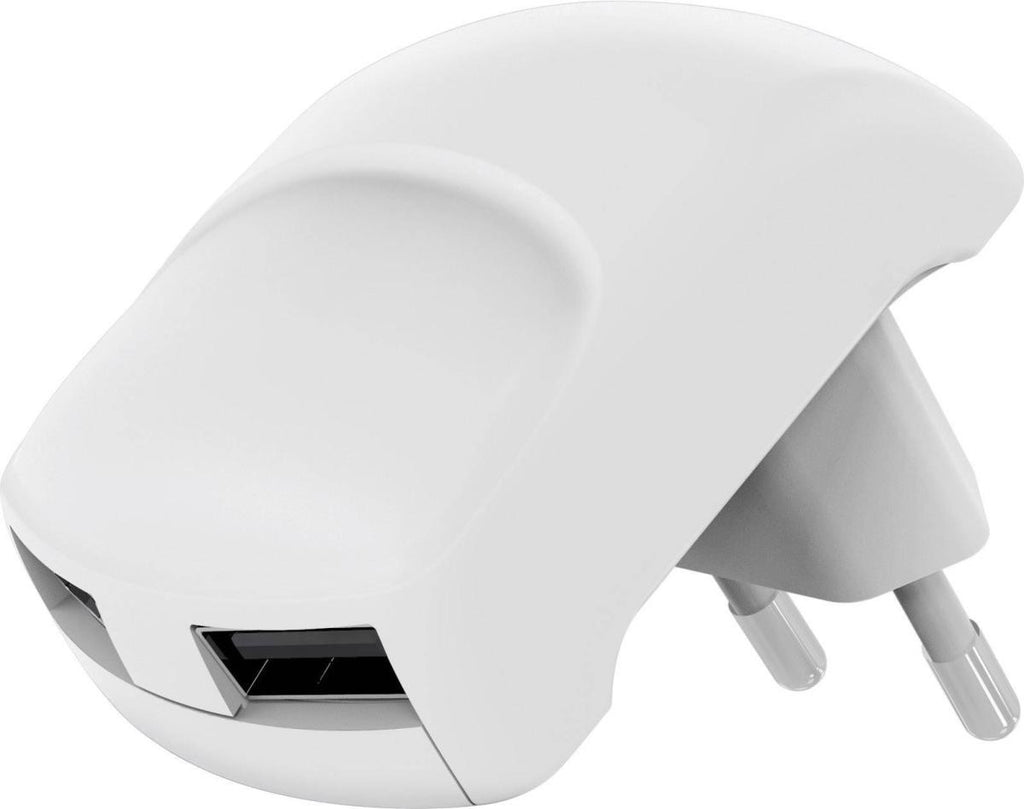 Carregador com 2 saídas USB, branco