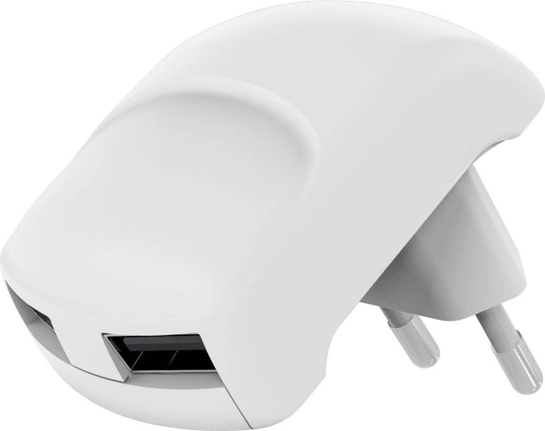 Carregador com 2 saídas USB, branco