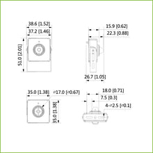 Mini câmara IP H265 com orifício para pinos, 2M DN WDR, 2,8mm IVS, entrada/saída de áudio + unidade principal AI.