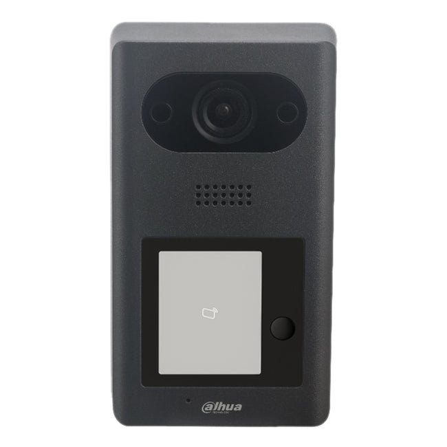 Estação de vídeo porteiro IP exterior com 1 botão, câmara de 2MP, PoE, Mifare, IK08, IP65, 129º
