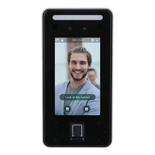Leitor independente com ecrã táctil LCD de 4,3 polegadas, reconhecimento facial, PIN, cartão e impressão digital.