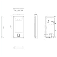 Leitor independente com ecrã táctil LCD de 4,3 polegadas, reconhecimento facial, PIN, cartão e impressão digital.