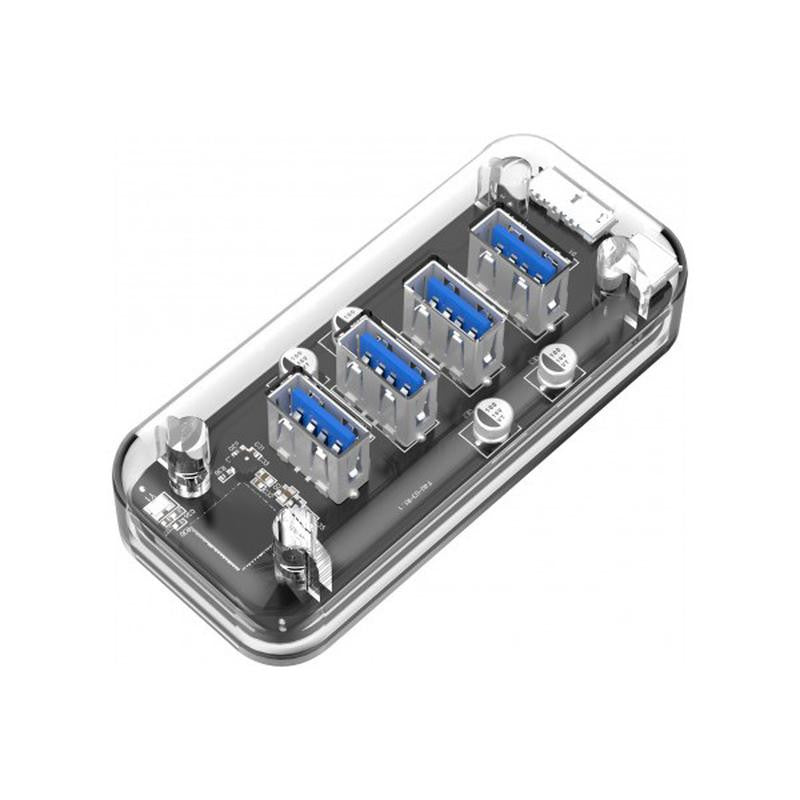 Dacomex 4 Port USB 3.0 HUB Transparent 