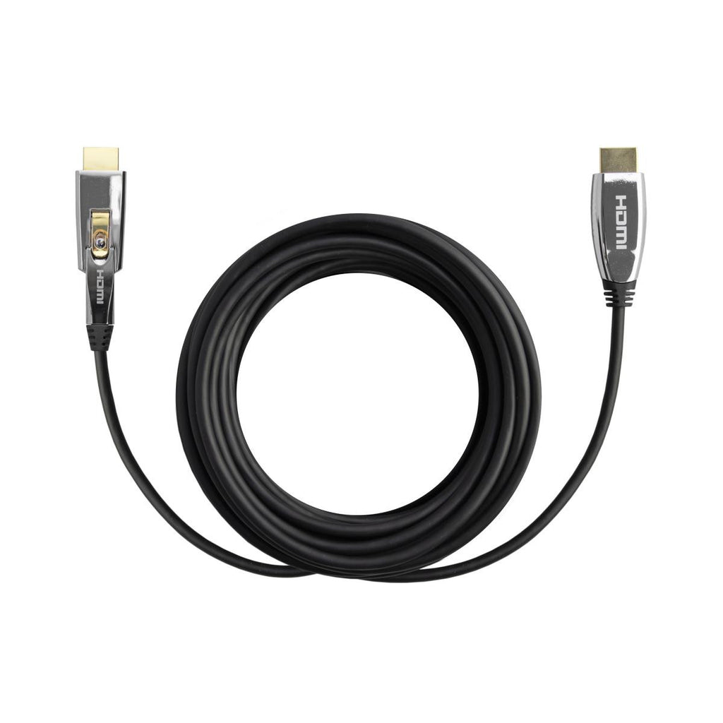 Cabo HDMI 2.0 4K com condutor de fibra e um conetor destacável
