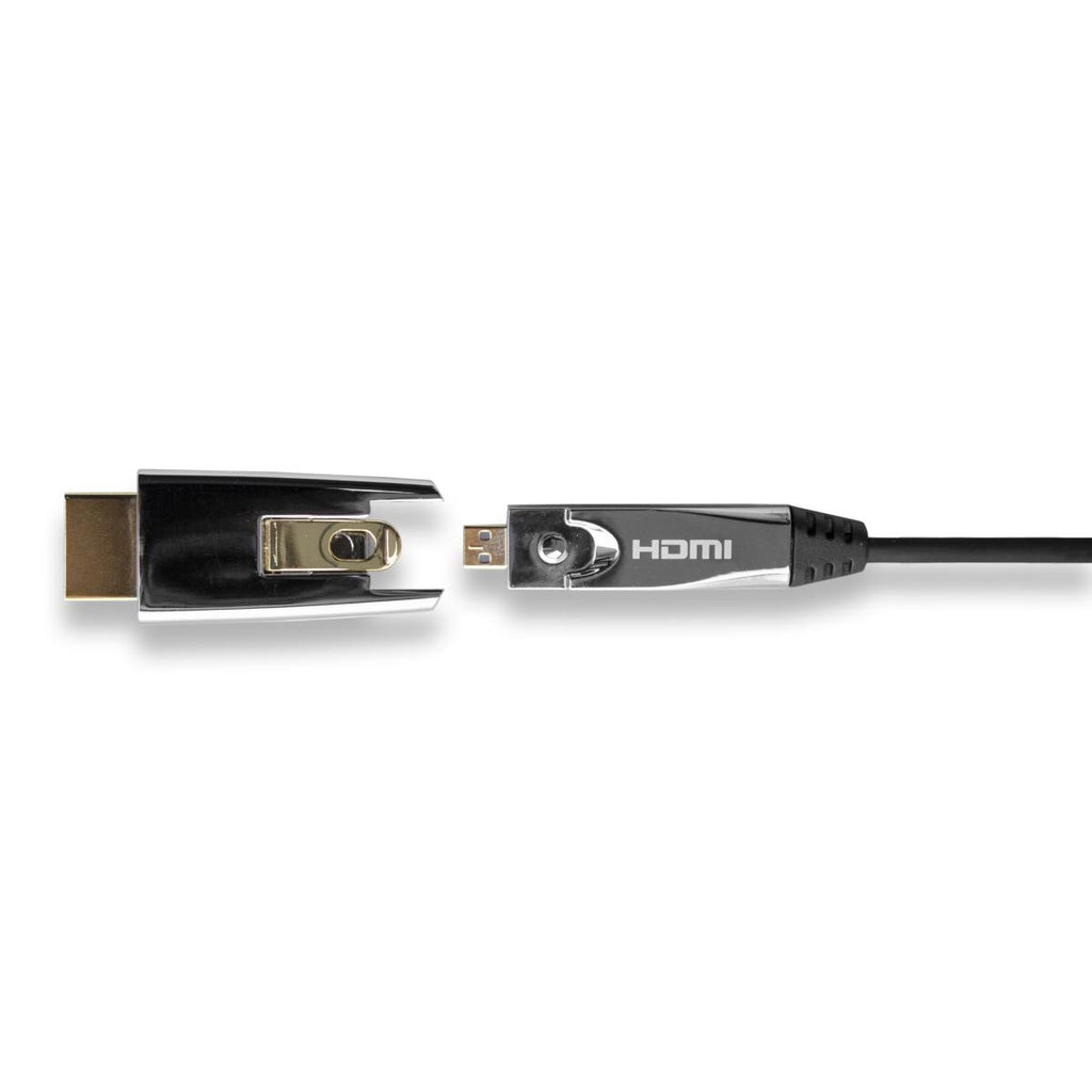 Cabo HDMI 2.0 4K com condutor de fibra e um conetor destacável