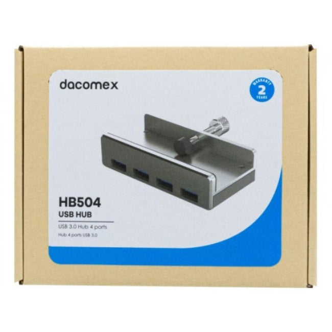 Hub USB 3.0 de 4 portas com encaixe em alumínio