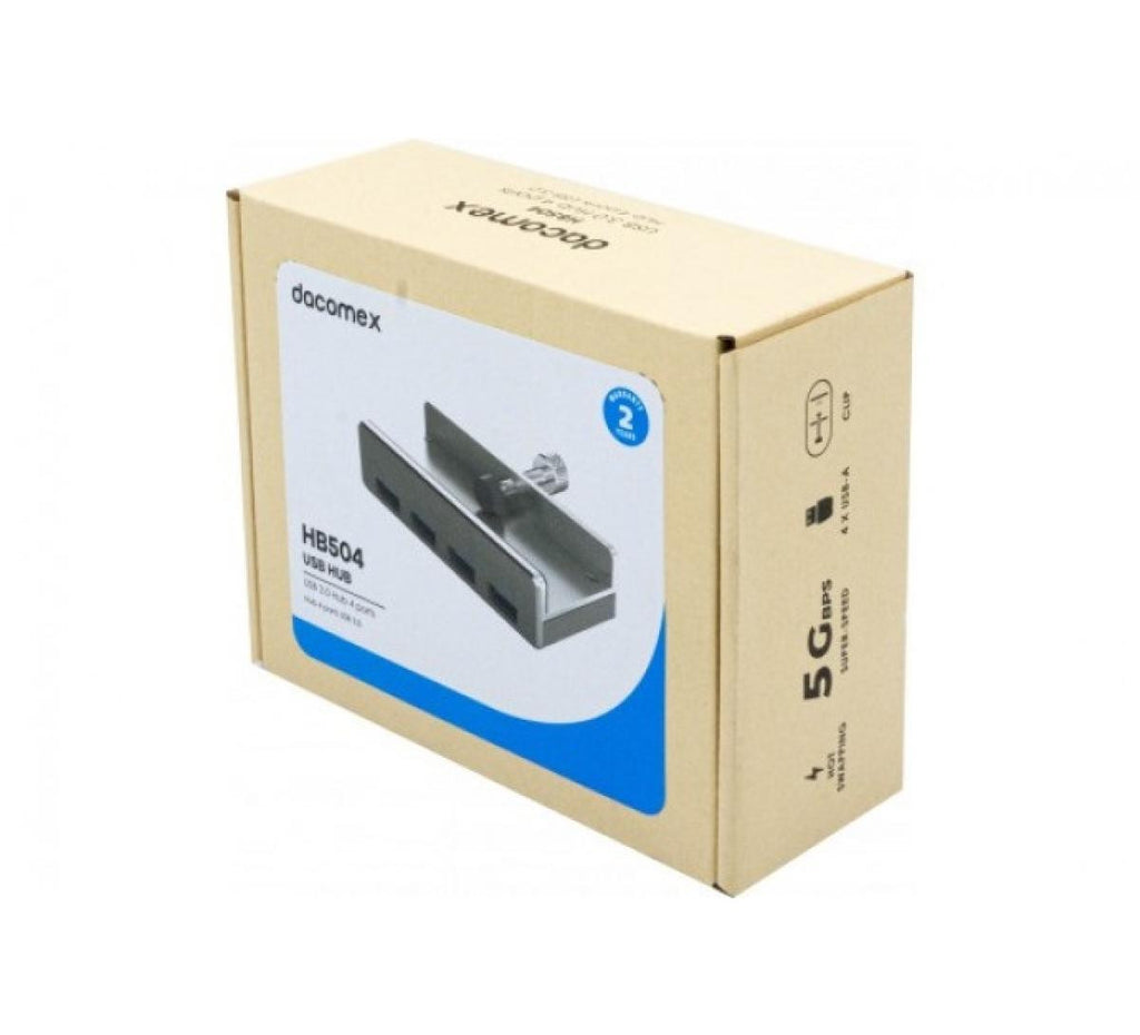 4-port USB 3.0 clip-on aluminum hub