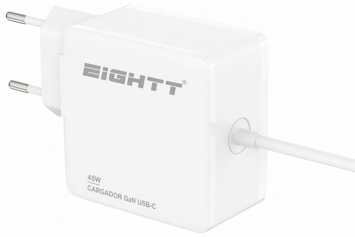 Cargador USB Tipo-c 45W Para Smartphones, Tablets y Portátiles