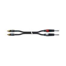Doble Conector de 2 Jack 6.35 Macho a RCA L/R