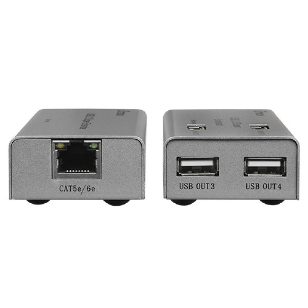 Extensor de rede LAN USB com 1 entrada USB e 4 saídas USB.