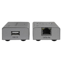 Extensor de rede LAN USB com 1 entrada USB e 4 saídas USB.