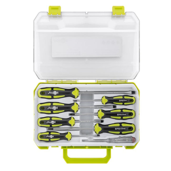 Screwdriver case with 8 pieces