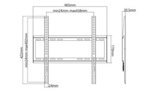 Basic FIXED TV wall mount for TVs from 32 to 55