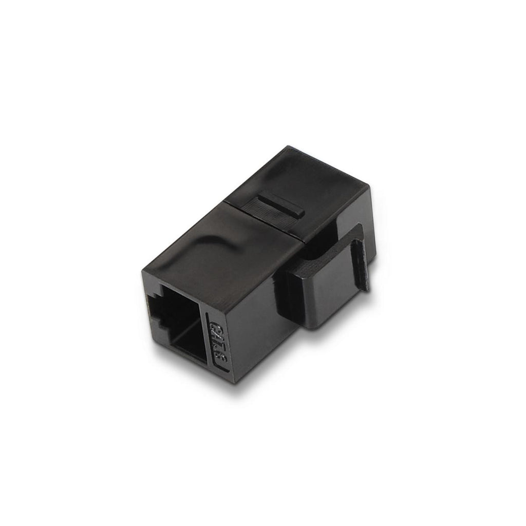 Conector de emenda RJ45 fêmea/fêmea, preto