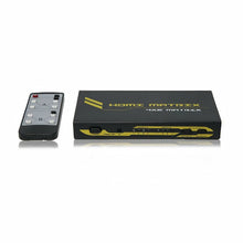 Matriz HDMI 4x2 e saída de áudio (estéreo, coaxial Toslink)