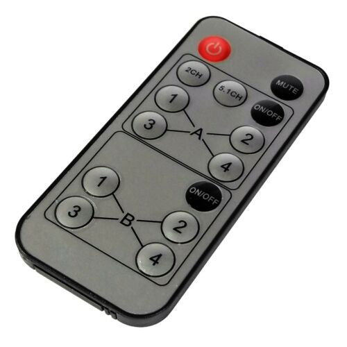 Matriz HDMI 4x2 e saída de áudio (estéreo, coaxial Toslink)
