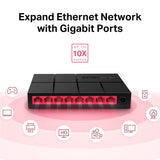 Switch Sobremesa 8-puertos 10/100/1,000 Mbps