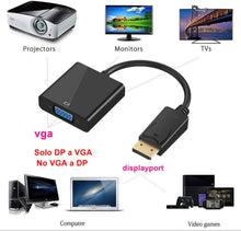 Cable-adaptador Displayport a VGA Hembra de 0.15 Metros Adaptador