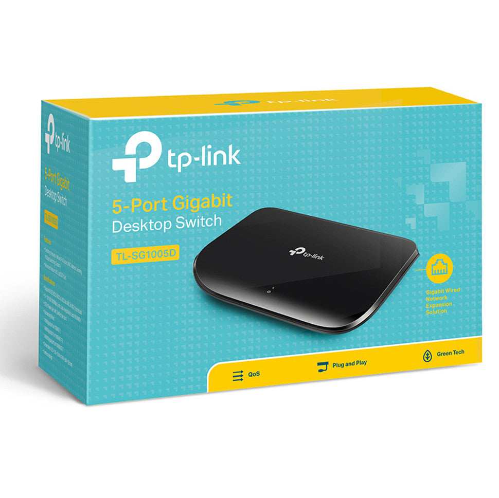 Switch de Rede TP-Link TL-SG1005D com 5 Portas Gigabit 10/100/1000 Mbps