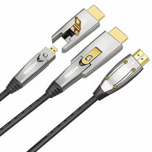 Cabo HDMI 2.0 4K com condutor de fibra e um conetor destacável