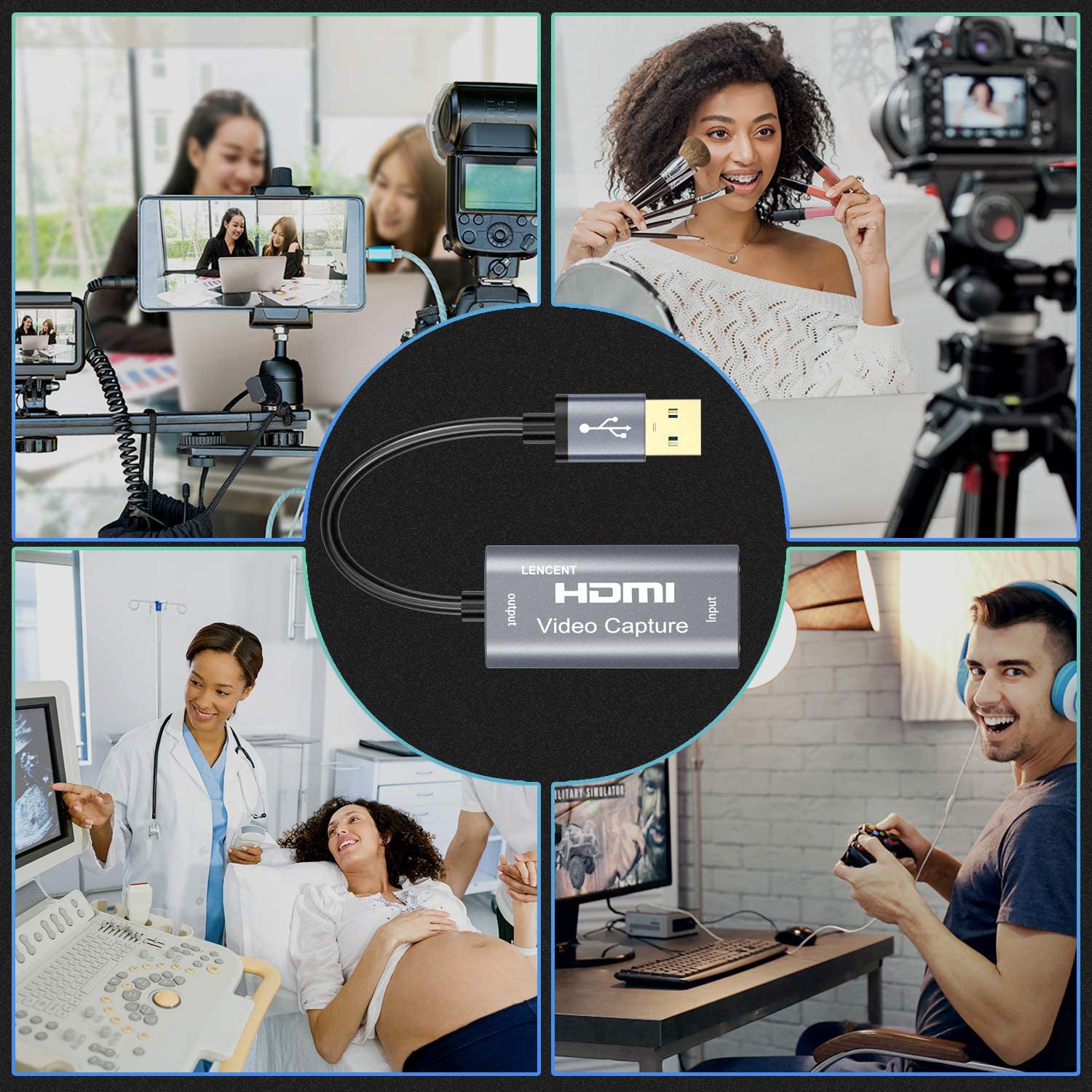 Captação de vídeo HDMI para USB | 3840x2160 a 30 Hz (4K) 