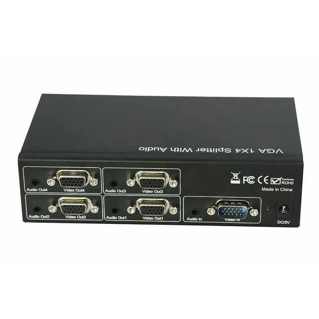Divisor VGA e de áudio 1x4