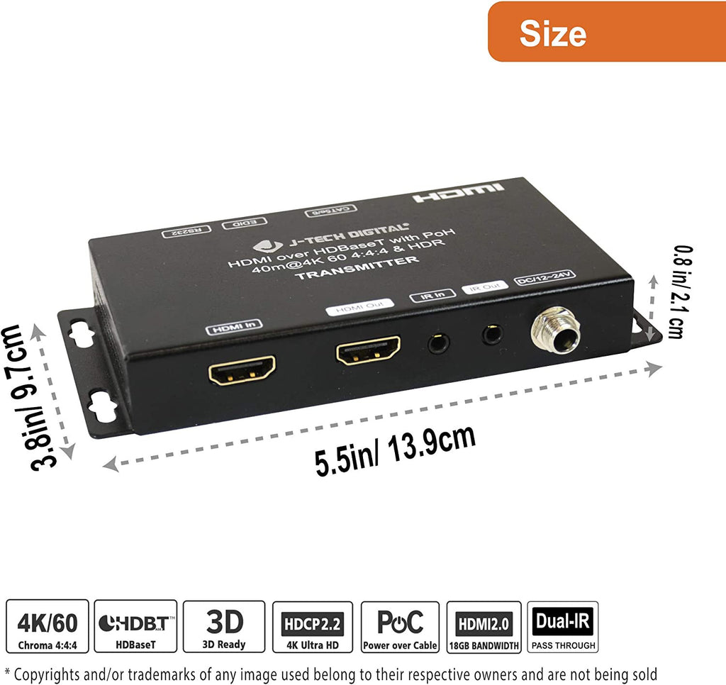 Receptor divisor extensor da série Tcext10x4k com IR