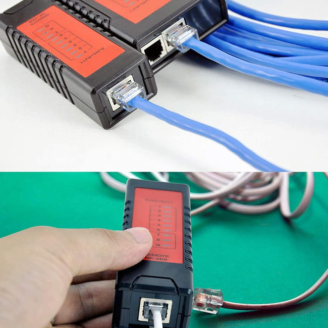 Tester de cable de red con soporte de PoE