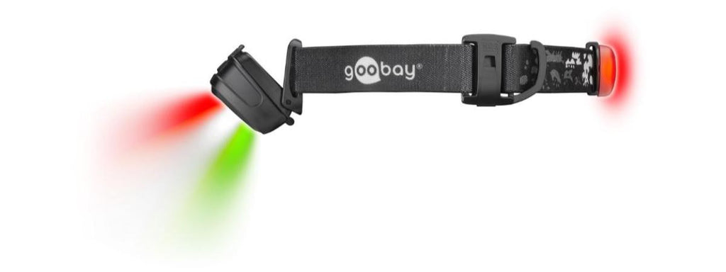Lanterna de cabeça LED com 7 modos de iluminação e 240 lúmens.