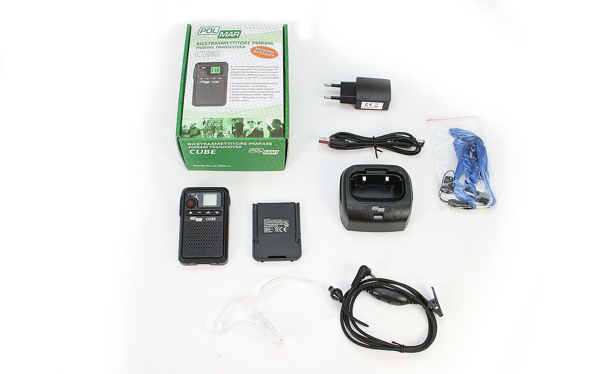 POLMAR CUBE Walkie Talkies PMR-446 uso libre 8 + 8 canales Kenwood