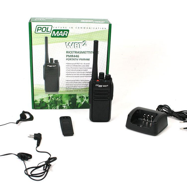 POLMAR WET-II-V77 Walkie talkie uso libre PMR-446 sumergible IP67