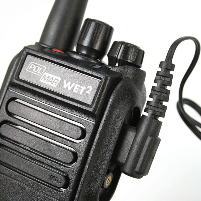 Rádio comunicador POLMAR WET-II-V77 PMR-446, submersível e sem licença, IP67.