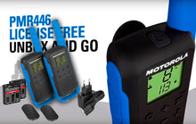 TLKRT62BLUE MOTOROLA par de walkie-talkies PMR446 sem licença, azuis