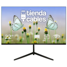 Monitor LED de 22 polegadas com resolução Full HD de 1920x1080, 2 altifalantes integrados e portas HDMI e VGA.