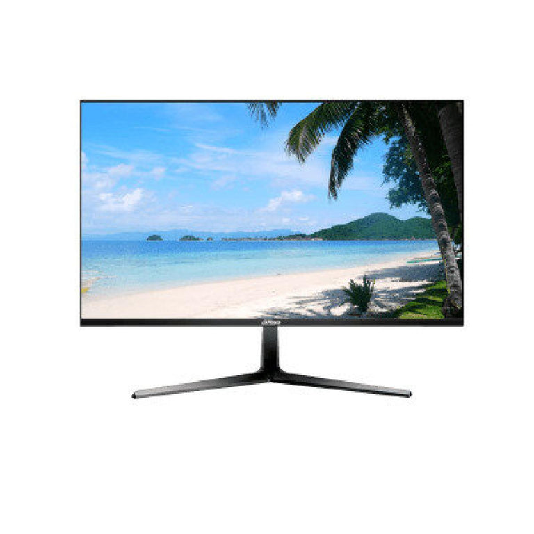 Monitor de 27 polegadas com resolução de 1920 x 1080 (FHD), concebido com tecnologia anti-luz azul e com portas HDMI e VGA. 